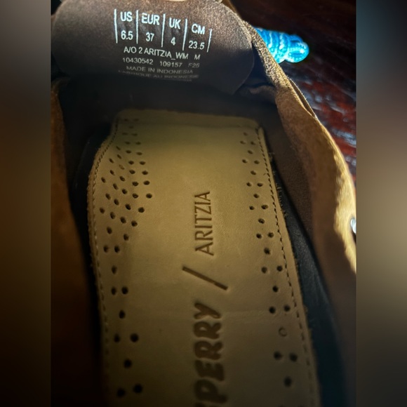 Sperry x Aritzia Brown Suede Boat Shoes - Picture 5 of 6